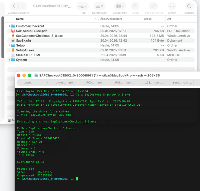 Extract SAP CCO with 7-Zip
